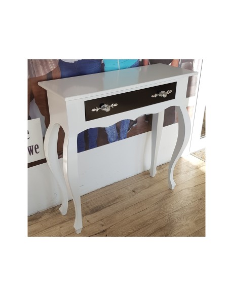Konsola do przedpokoju prostokątna, stojąca, biała