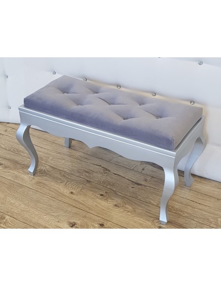 Ławka z drewna ludwik pikowna guzikami