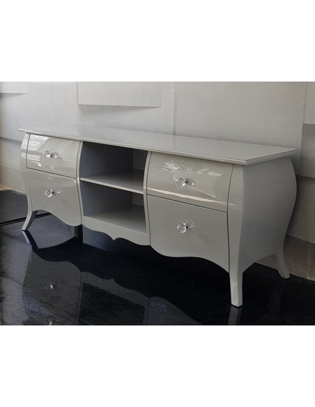 Komoda rtv Glamour szara połysk