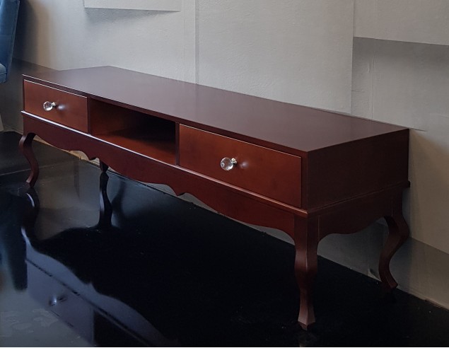 Szafka RTV Ludwik, 2 szuflady, orzech