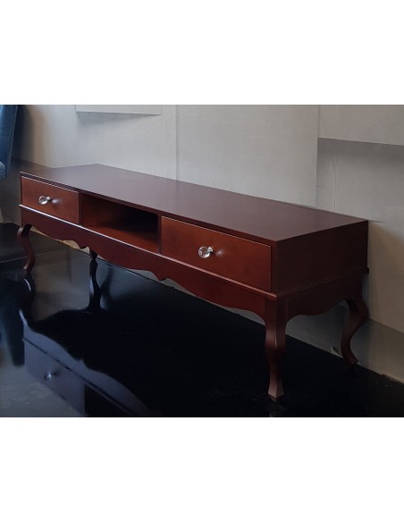 Szafka RTV Ludwik, 2 szuflady, orzech