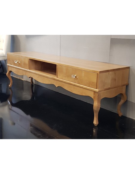 Szafka RTV Ludwik, 2 szuflady, drewno wysoki połysk