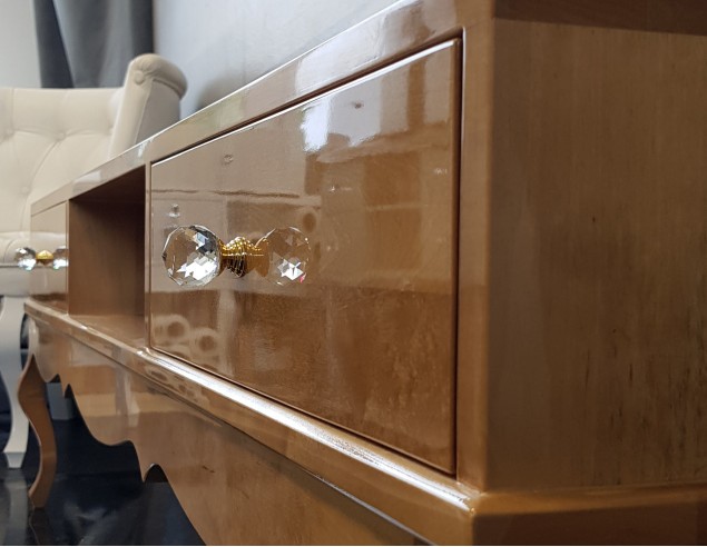 Szafka RTV Ludwik, 2 szuflady, drewno wysoki...