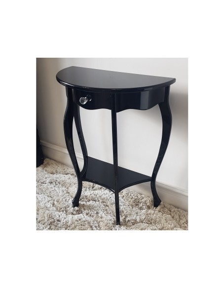 Konsola do przedpokoju z jedna szufladą, stojąca, czarna