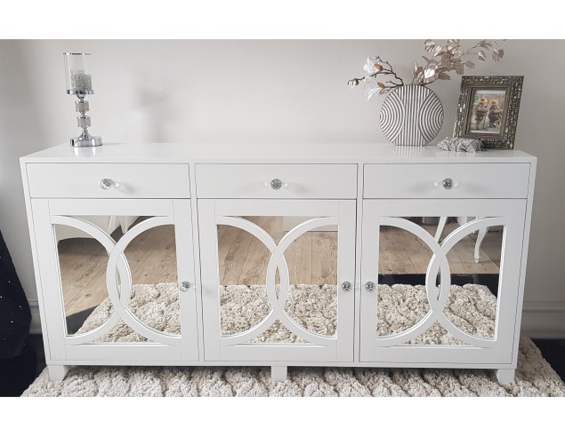 komoda ludwik z lustrami 3 szuflady oraz troje dwoje drzwiczek 