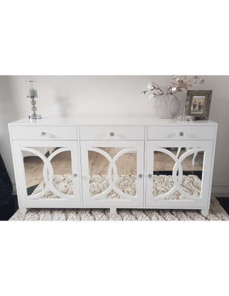 komoda ludwik z lustrami 3 szuflady oraz troje dwoje drzwiczek 