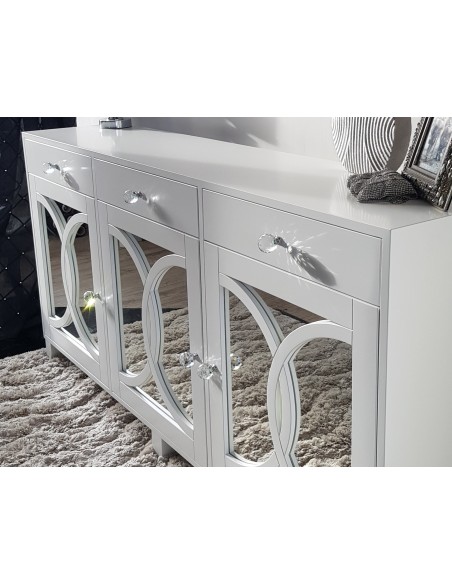 komoda ludwik z lustrami 3 szuflady oraz troje dwoje drzwiczek 