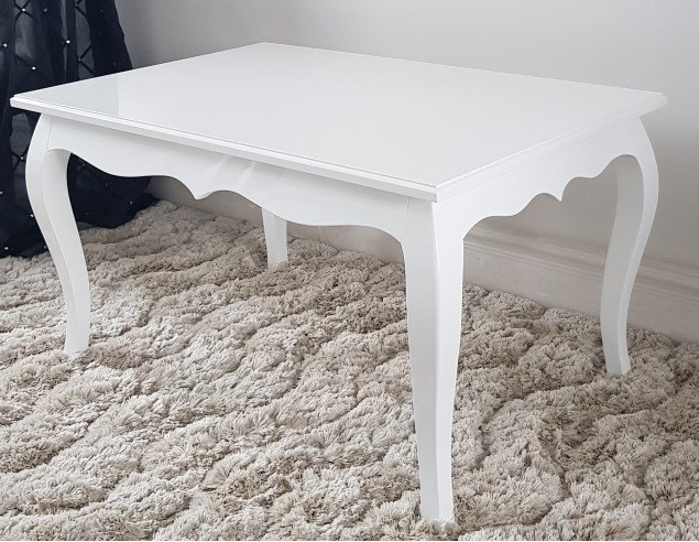 Stolik kawowy glamour bialy połysk