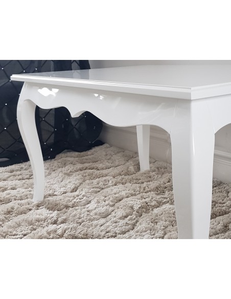 Stolik kawowy glamour bialy połysk