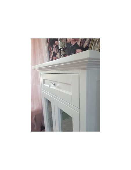 Komoda biała z KORONĄ