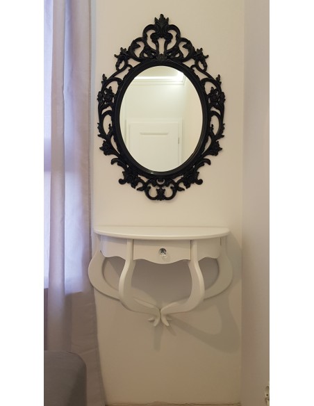 Konsola do przedpokoju wisząca, biała