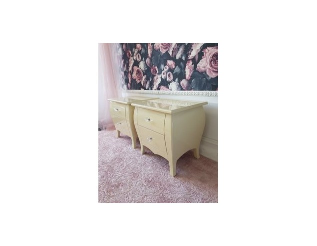 Stoliki nocne Glamour ercu połysk - kpl. 2 sztuki