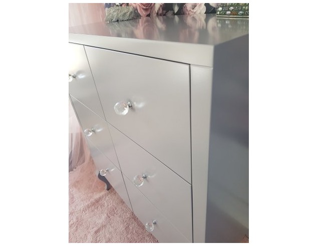 komoda Ludwik 6 szuflad szara