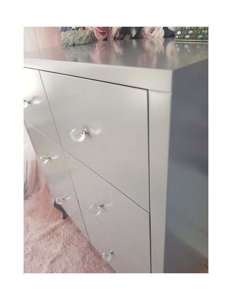 komoda Ludwik 6 szuflad szara