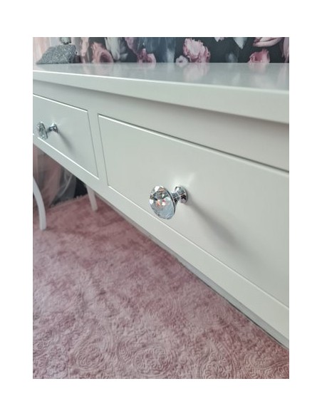 Konsola do przedpokoju prostokątna stojąca biała z 3 szufladami