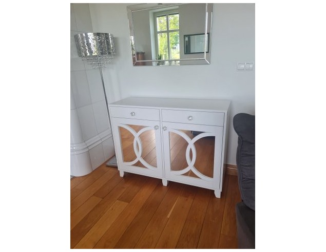 Komoda 2 szuflady oraz dwoje drzwiczek biała z...