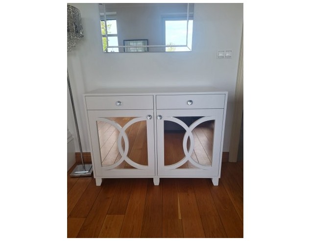 Komoda 2 szuflady oraz dwoje drzwiczek biała z...