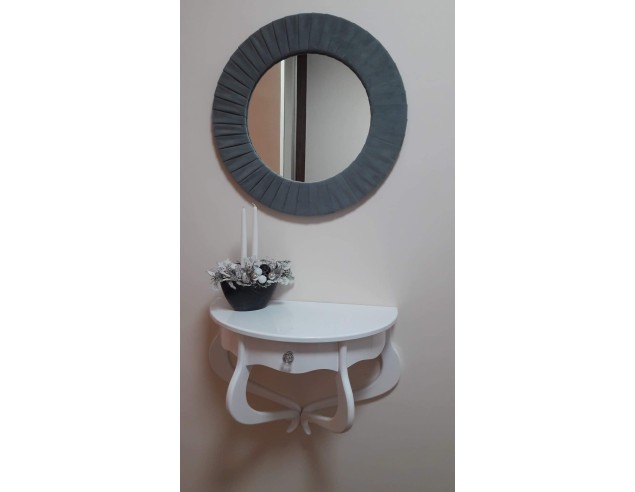 Konsola do przedpokoju wisząca, biała