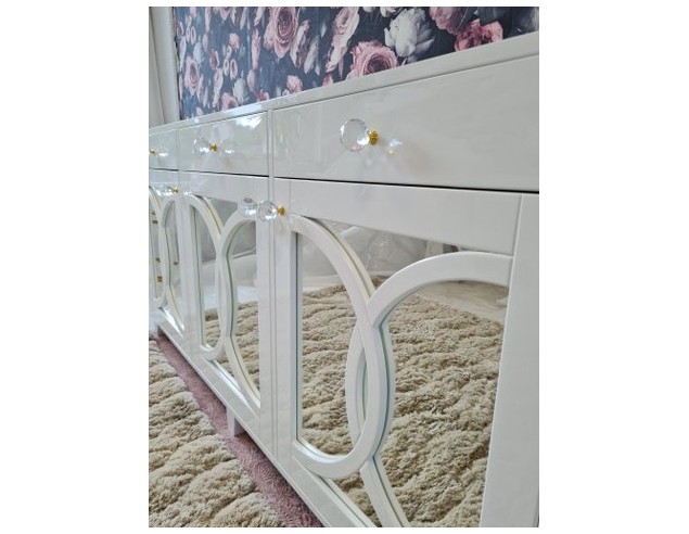 Komoda 3 szuflady oraz troje drzwiczek biała...