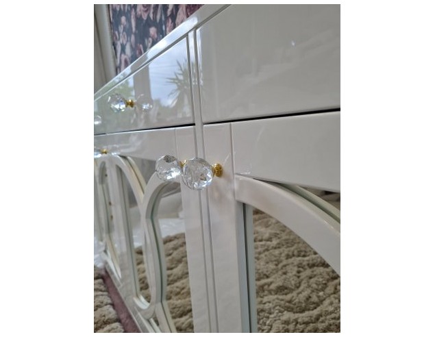 Komoda 3 szuflady oraz troje drzwiczek biała...