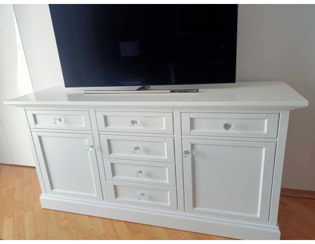 Komoda 6 szuflad oraz dwoje drzwiczek biała z...