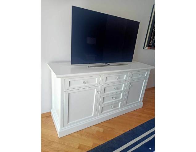 Komoda 6 szuflad oraz dwoje drzwiczek biała z...
