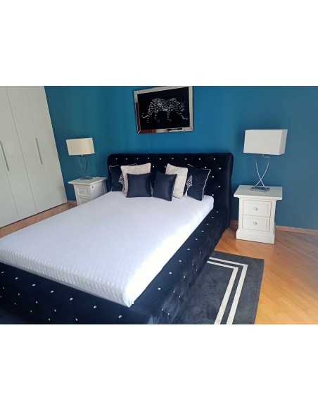 Komoda 6 szuflad oraz dwoje drzwiczek biała z KORONĄ