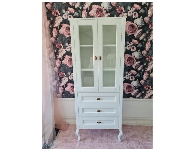 Witryna biała ludwik z frezem