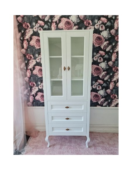 Witryna biała ludwik z frezem