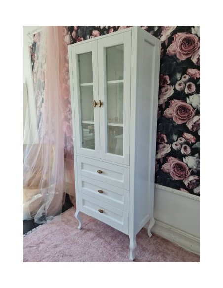 Witryna biała ludwik z frezem