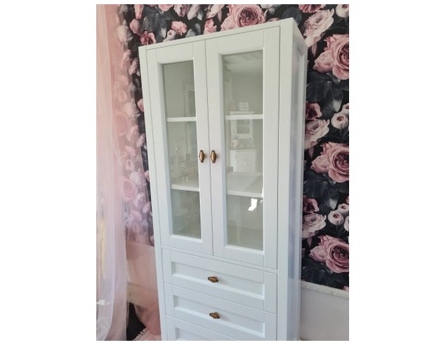 Witryna biała ludwik z frezem