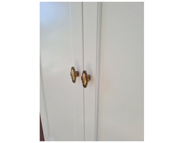 Szafa biała na ubrania z KORONĄ