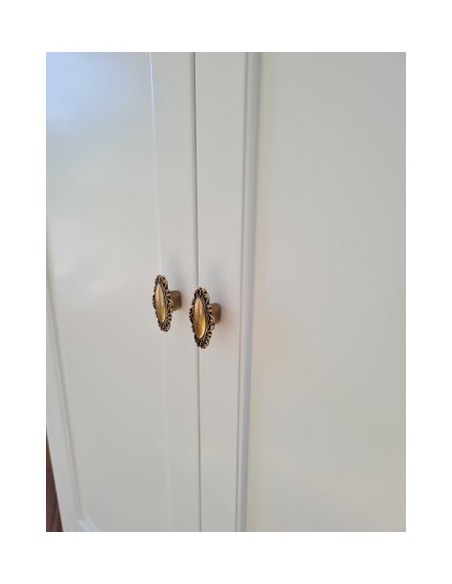 Szafa biała na ubrania z KORONĄ