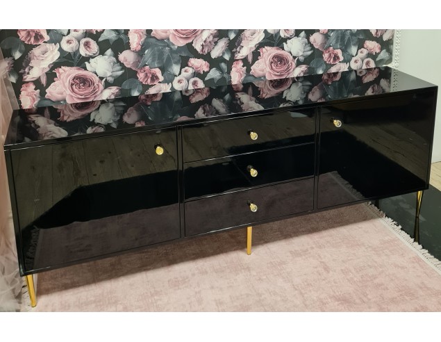 Szafka RTV Glamour 3 szuflady oraz dwoje...