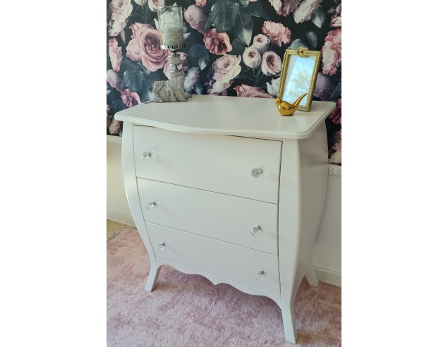 Komoda Glamour w kolorze jasnego ecru z 3...