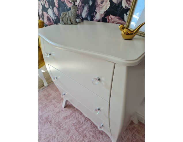 Komoda Glamour w kolorze jasnego ecru z 3...